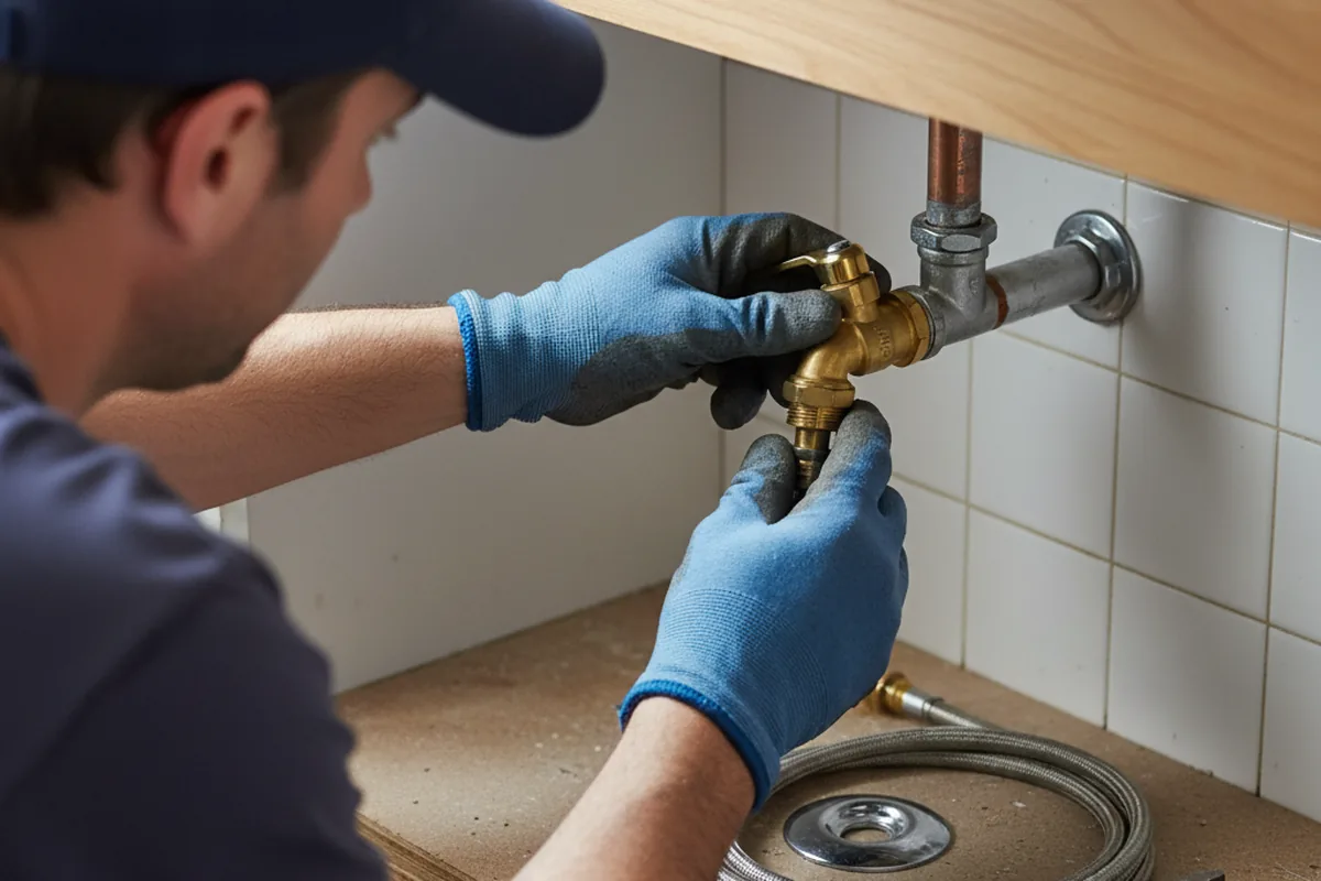 Shutoff valve and fitting work during Faucet and Fixture Repair in Wagram